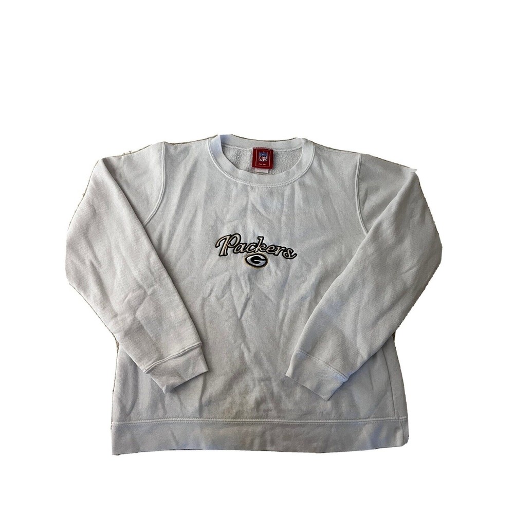 NFL For Her Green Bay Packers Shirt Womens White  Long Sleeve Size 22x18